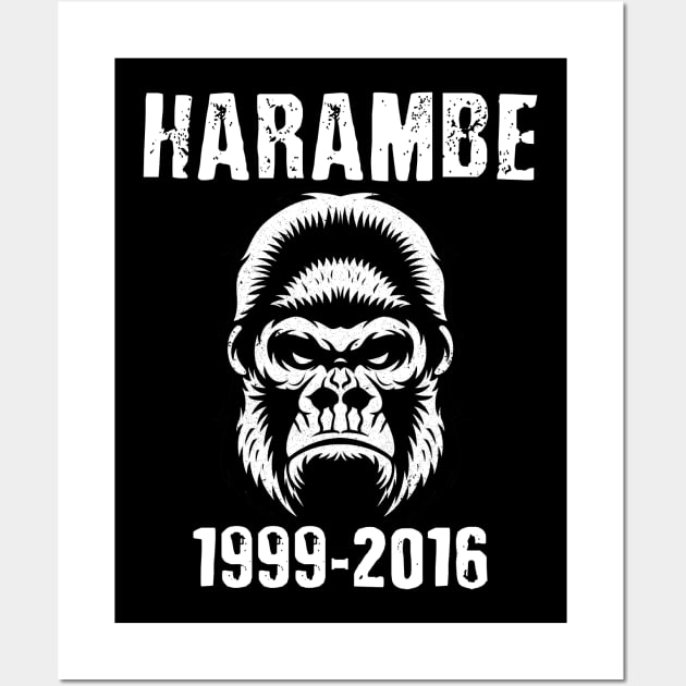 Support Harambe Gorilla Wall Art by Marcell Autry